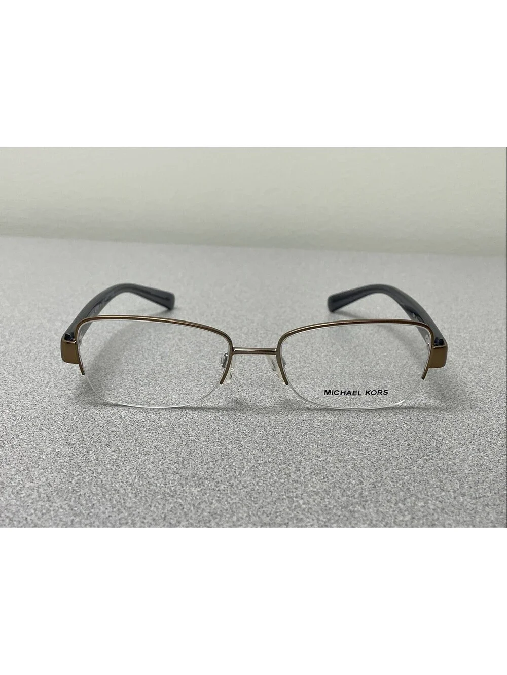 Michael Kors Mitzi IV MK 7008 1081 Brown Blue Half Eyeglasses Frames 53[]17-135
